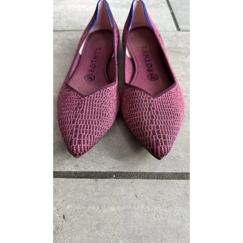Rothys The Point Fig Python Snake Print Toe‎ Limited Edition Flat Women W 8 Rare